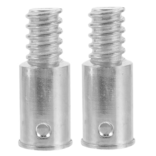 UTHCLO 2個ねじ付き属製ほうき柄アダプター 伸縮ロッドコネクタ対応 延長ポール交換用先端 業務用家用清掃工具用